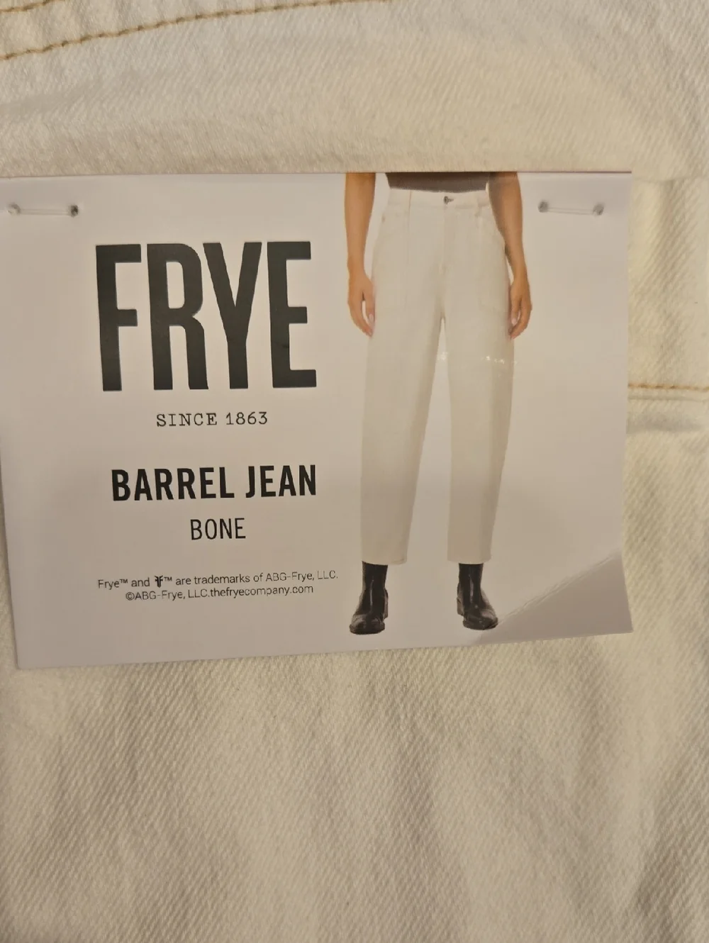 NWT Frye Barrel Jean High Waisted
